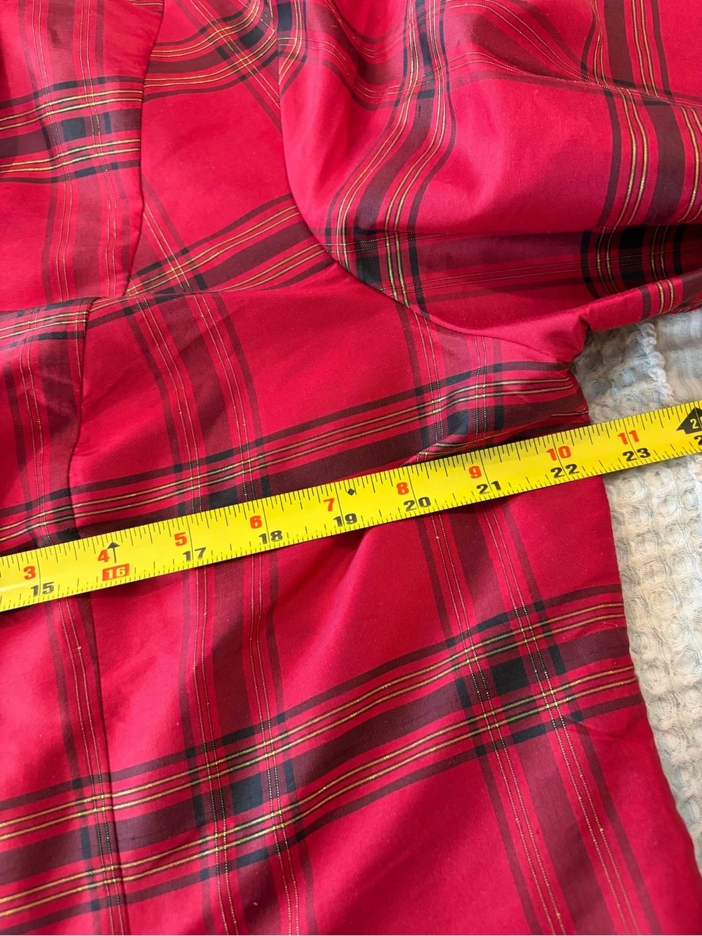 Coldwater Creek Red Plaid Silk Blend Zip Front Blazer Jacket 1X‎ NWT